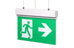 China Aluminous Rechargeable Acrylic Plate Double Sided Exit Signs For Emergency supplier