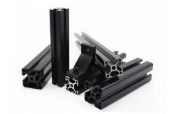 China Black Anodized 6063 Aluminium Extrusion Frame System T Shaped Aluminium Profile supplier