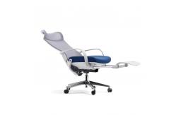 China Grey And Blue Home Office Chair Modern Sleek Design With Fixed Headrest supplier