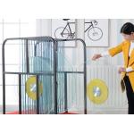 6 Inches Polyester Casters / Banquet Equipment 10 Compartments Glass Turntable Transport Trolley for sale