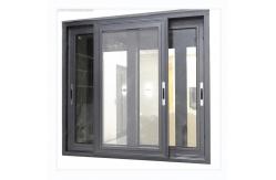 China Single Glass 6063-T5 Aluminum Sliding Glass Window High Security With Fiberglass Net supplier