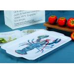 Odorless Melamine 16.75 Food Serving Tray With Handle for sale