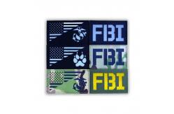 China Police Ir Reflective Patches Velcro Hook And Loop Backing Laser Cut Border supplier