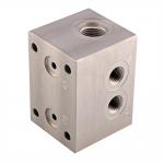 Aluminum Hydraulic Manifold Threaded Cartridge Valve Manifold CNC Machining Services for sale