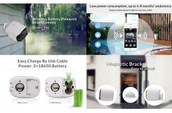 China Wireless Wifi Security Camera Battery Powered HD 960P Resolution Support Night Vision supplier
