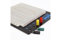 China ABS Plastic Soldering Breadboard Transparent With Black Aluminum Plate supplier