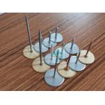 38MM Galvanized Steel Cupped Head Weld Pins , Mini Washer Duct Liner CD Weld Pins for sale