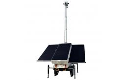 China Security Camera Trailer Mobile Surveillance Solution For Construction Sites supplier