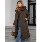 Long Length Woman Winter Coat With Self-heating Lining And Undetachable Hat Type for sale