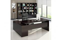 China Beautiful Manager Office Furniture / Modern Office Desk Light Walnut / Black Color Custom supplier