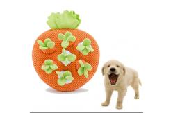 China 10 Carrots Plush Pet Chew Toys For Small Medium Dogs Teething Training supplier
