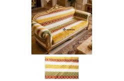 China Gradient Geometric Jacquard Velvet with Color Stripes---Homelike supplier