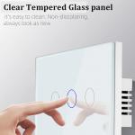 US Standard 118*74*35mm 10A 50Hz 60Hz IP20 Touch Switches For Home Lighting Glass Panel Sensor Buttons for sale
