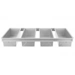 RK Bakeware China-Chicago Metallic 4 Strap Glazed Aluminized Pullman loaf pan Bread Loaf Pan 13 x 4 x 4 for sale