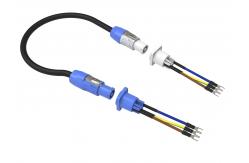 China 3 Pin Circular Power Connector Electrical Powercon Male PA6 Material supplier