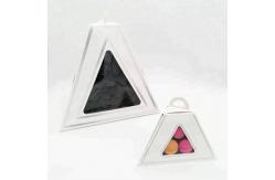 China Macaron Box Packaging Triangle Pyramid Shape Small Cake Packaging Box supplier