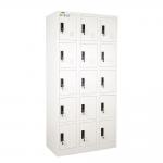 Office Furniture Knock Down 15 Door 0.7mm Thick Metal Lockers for sale