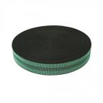 50mm Width PP Sofa Elastic Webbing Green Color With 3 Black Lines for sale