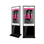 55 65 75inch Interactive Android System Vertical Floor Stand Indoor Hotel Digital Signage for sale