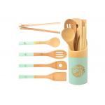 Bamboo Wooden Kitchen Utensil Set 6pcs Heavy Duty Rustresistant for sale