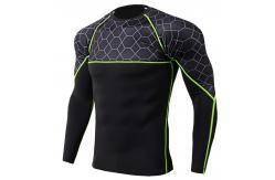 China Long Sleeve Rash Guard Shirt , Loose Fit Rash Guard Refeltive Print Eco Friendly supplier