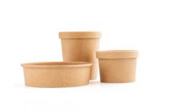 China Biodegradable Disposable Kraft Paper Bowls With Lids 32oz supplier