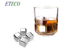 China Customized Engraved Wine Stainless Steel Ice Cubes Gift Box Pack 8pcs supplier
