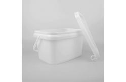 China 5L Food Grade White Square Bucket Polypropylene Bucket With Lid supplier