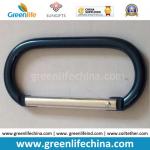 Black economical big oval carabiner ring hooks as lanyard attachment keychain links no climb for sale