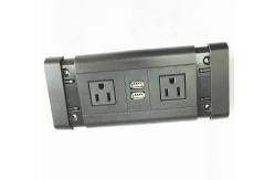 China American Standard Conference Table Electrical Outlets / Hotel Furniture Power Socket USB Interface supplier