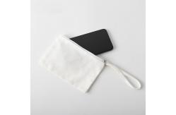 China Sublimation Canvas Wallet With Zipper Custom Blank Sublimation Coin Purse Wallet supplier