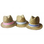 OEM Natural Grass Straw Sun Hats 56cm Womens Straw Lifeguard Hat for sale