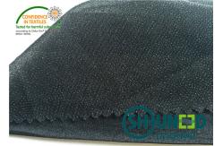 China Double Dot PA + PES Fusible Interlining Fabric Black C5032Q Stretch Drapery supplier