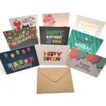 Happy Birthday Paper Greeting Card Envelope Sets Recyclable With Offset Printing for sale