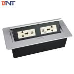 Rectangular Conference Hidden Desk Pop Up Sockets with Bottom Connection Cables​