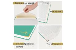 China 365 Days 80gsm Paper A5 Green Daily Planner 2023 Customization Daily Schedule supplier