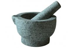 China Professional Stone Mortar And Pestle With Special Design Pouring Lip supplier