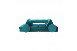 China Luxury Velvet Fabric Play Couch Set High Density Foam Modular Sectional Sofa supplier