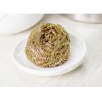 Golden Color Brass Copper Scouring Pads Free Samples Not Easy To Drop Crumbs for sale