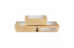 China Window Kraft Paper Fruit Salad Fast Food Takeaway Lunch Box Recyclable Transparent supplier