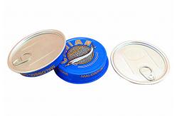 China 3.5oz 7oz Ring Pull Caviar Packaging Container , Aluminum Caviar Tin Box supplier