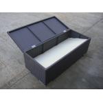 All Weather Resin Wicker Storage Box For Outdoor Garden / Patio for sale