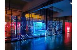 China 75% Transparency P3.91 Glass LED Curtain Wifi Poster SMD3528 supplier