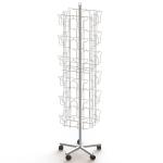 48 DVDs Promotion Books OEM Metal Rotating Display Stand for sale