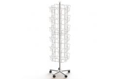 China 48 DVDs Promotion Books OEM Metal Rotating Display Stand supplier