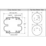 W013586910 Suspension Air Spring For Hendrickson Double Convoluted Airbag