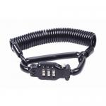 Elastic Spiral High Security Cable Lock Motorcycle Helmet Lanyard Combination Lock for sale
