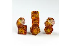 China Stay up late Eyead plus yellow resin desktop game dice set dnd dice supplier