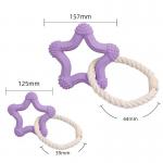 Pet Puzzle  Toy Factory Pentacle Cotton Rope Interactive Chew Molar Teeth Cleaning Rubber Toys for sale