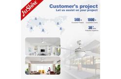 China Modern White Ceiling Fan With Lamp Light 3-Speed AC Motor supplier